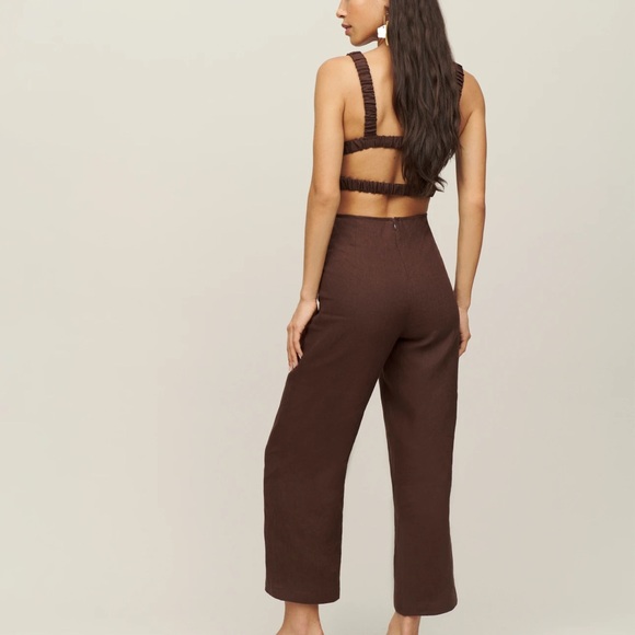 Reformation Harlow Linen Jumpsuit NWOT - Picture 4 of 4